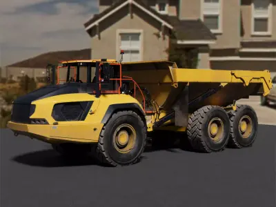 Articulated Dump Truck Low-poly 3D model