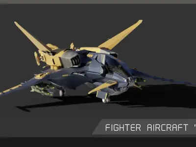 LOW POLY AIRCRAFT - VIPER  Low-poly 3D model