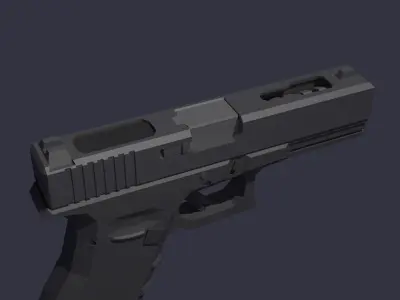 Glock-18 C lowpoly stylized Low-poly 3D model