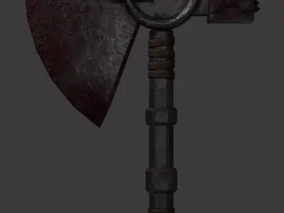Zombie Slayer Axe Low-poly 3D model