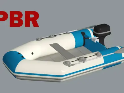YAM 310S - Boat Low Poly 3D Model Low-poly 3D model