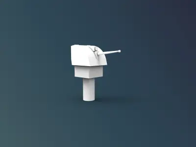Ship water cannon 3D print model