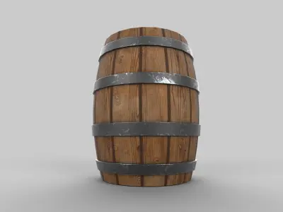 Oil barrel Low-poly 3D model 24
