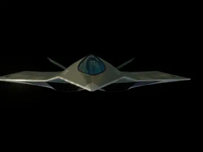 star fighter Low-poly 3D model