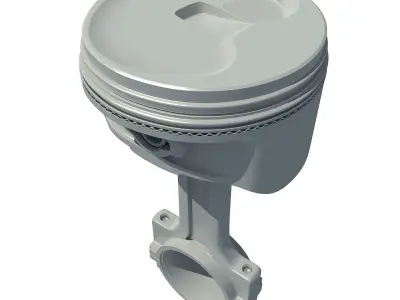 Detailed model of Piston 3D model