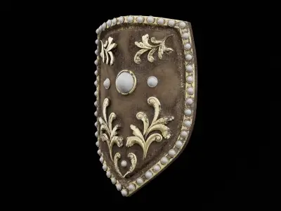 Ancient War Shield Low-poly 3D model purchase