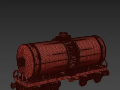 Train Sisterna Lego 3D model