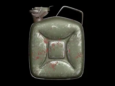 Metallic  gas canister v1 3D model