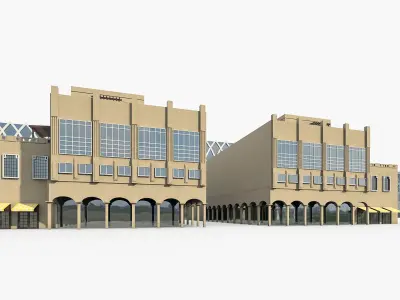Office Buildings Collection 02  Low-poly 3D model
