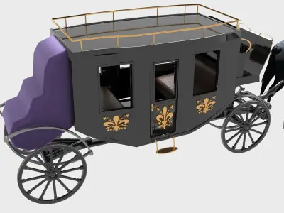 Western Wagon 7 - 4K 3D model