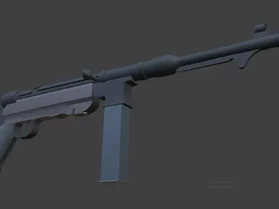 MP-40 low-poly Low-poly 3D model