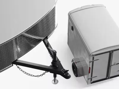 Transport Enclosed Trailer with Dual Doors 3D model