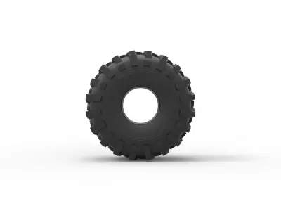 Offroad tire 25 Scale 1 to 10 3D print model