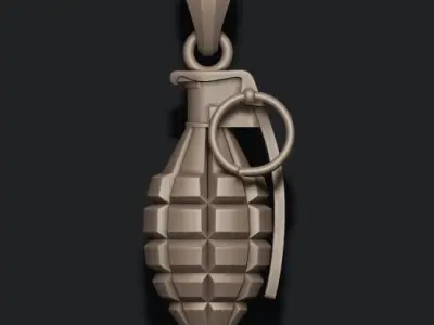 Grenade pendant 3d 3D print model