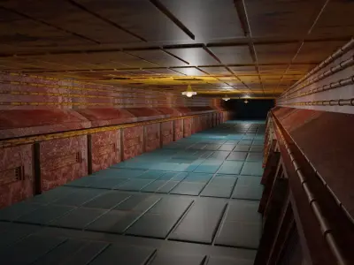 Underground Tunnel Low-poly 3D model buy