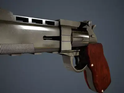 3D Revolver Low-poly 3D model purchase
