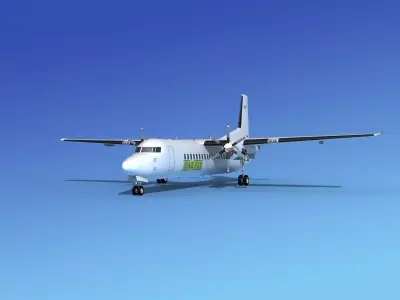 Fokker 50 Swe Fly 3D model