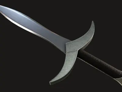 Blade with scabbard 3D model 3D model
