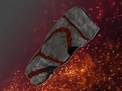 Meet the Inferno Flow Bracelet Armor Low-poly 3D model