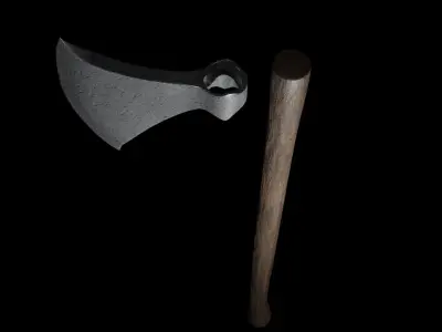 Basic Axe Low Poly Low-poly 3D model