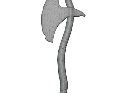 Battle Axe Low-poly 3D model 32