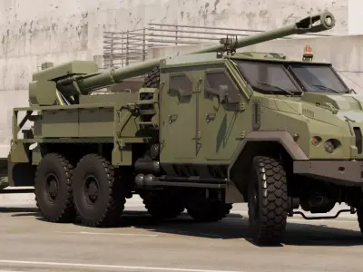 Howitzer Bogdana 3D model