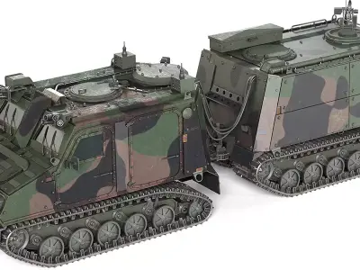 5 Military Vehicles Collection v2 Free 3D model