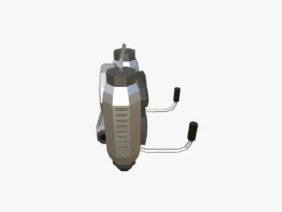 Jetpack Low Poly B05 - SciFi Character Design Low-poly 3D model