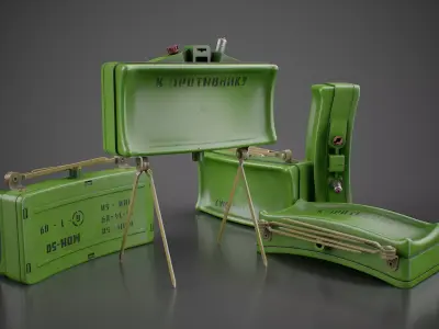 MON-50 Directional Anti Personnel Mine Low-poly 3D model