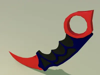 Kerambit knife RBR low-poly game ready Low-poly 3D model
