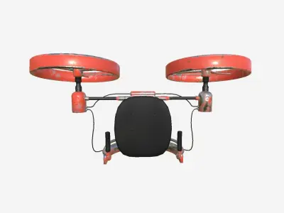 Jetpack Electric B08 Red Paint  - SciFi Character Design Low-poly 3D model