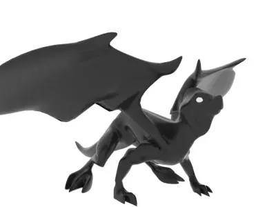 Medium Iguana Dragon Low-poly 3D model