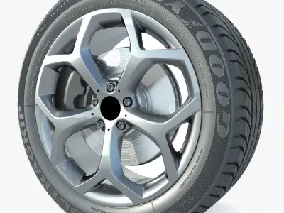 wheel Rim Tire 20 3D model