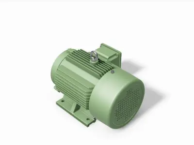 100L B34a Left IEC electric motor - 3D CAD model 3D model