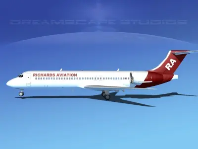 Boeing 717-200 Richards Aviation 3D model