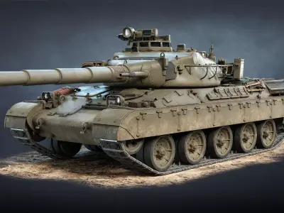 AMX-30B2 Tank Game Ready Low-poly 3D model