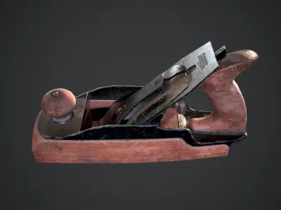 wood planer Low-poly 3D model