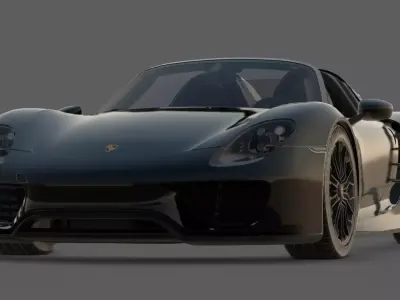 2015 Porsche 918 Spyder 3D Model  Hybrid Hypercar Revolution 3D model
