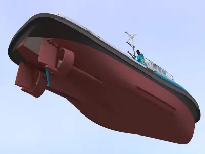 tug boat  3D model