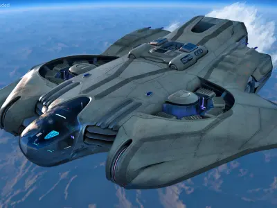 Sci Fi Dropship 3D model get
