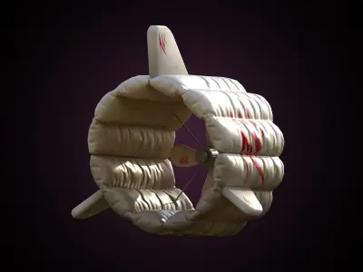 Solarpunk Airborne Wind Turbine 3D model