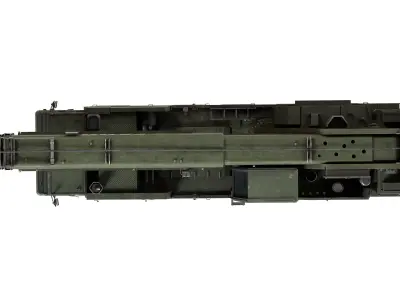 Tadano Faun ATF 100-5 Military Crane Low-poly 3D model