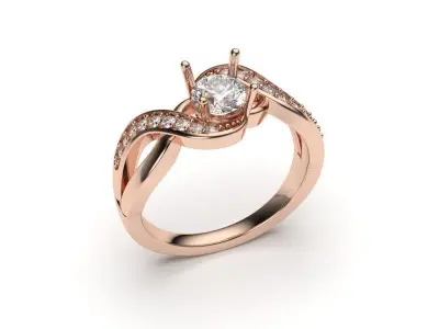 solitaire with ring sizes  8 part S19 3D print model