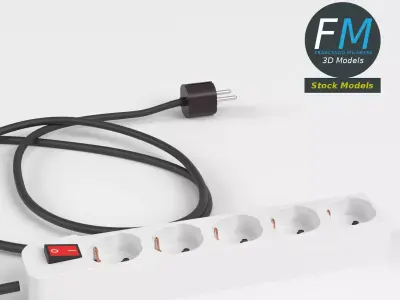 Type F Strip and Plug 3D model