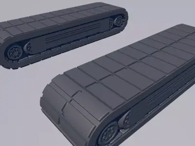 3D tracks for excavator Low-poly 3D model