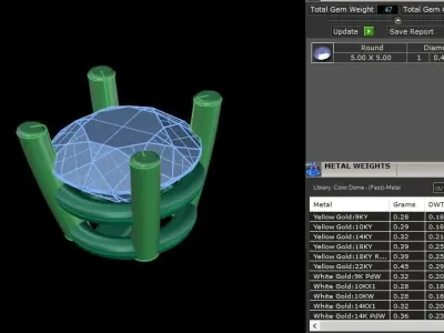 4-Prong Solitaire Earring 5MM 3D print model