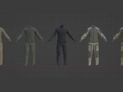 Male Tactical Outfit Low-poly 3D model Low-poly 3D model