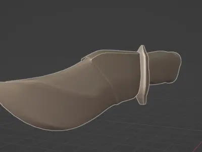 Combat Knife Low Poly 3D model