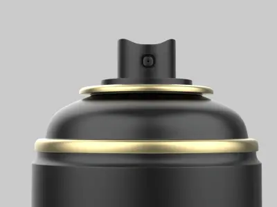 Blank aluminum spray can Aerosol Spray Can Metal Bottle 3D model