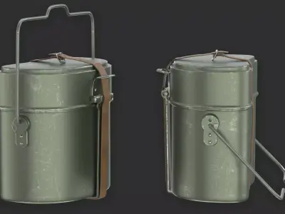 WWII Military Mess Kit 3D model